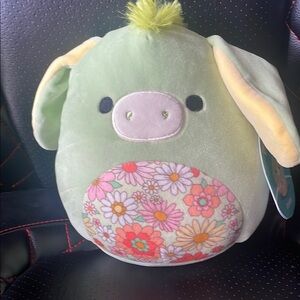 Squishmallows Juniper Pig with Floral Design